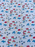 Vintage 1980 The Smurfs BP Bed Sheet