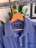 Vintage Blazer Plaid Short Sleeve Button Up Shirt