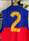 Vintage 1980s Fitzroy Football Club Rare Knit #2 by Sherwood Royal Footy Jersey Guernsey