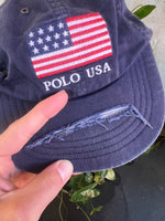 Vintage 90s Polo Ralph USA Lauren Big Flag Hat