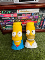 Vintage 2010 The Simpsons x Universal Studios Big Head Drink Bottles