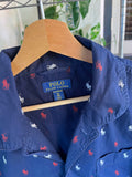 Vintage Polo Ralph Lauren Monogram SleepWear Button Up Shirt