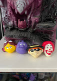 Vintage 1993 McDonald’s Face Grippers Happy Meal 90s Complete Set Of 4 Toys