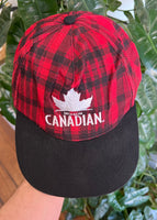 Vintage 90s Molson Canadian Plaid 2-Tone Hat