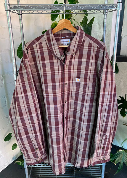 Vintage Carhartt Plaid Button Up Shirt