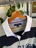 Vintage Tommy Hilfiger Striped Spell Out Rugby Polo