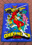 Vintage 1995 Bandai x Ohranger Super Sentai Power Rangers Blanket