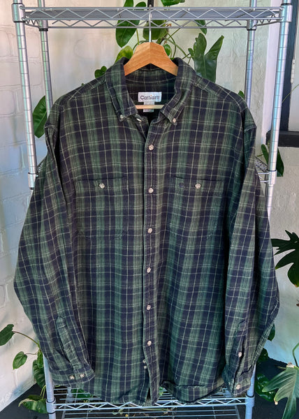 Vintage Carhartt Plaid Button Up Shirt