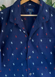 Vintage Polo Ralph Lauren Monogram SleepWear Button Up Shirt