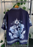 Vintage Y2K Closed Dragon Button Up Shirt