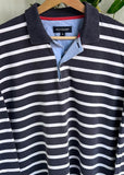 Vintage Duchamp Striped Long Sleeve Polo