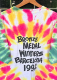 Vintage Rare 1992 Lithuania Olympics Bronze Medal Tie Dye T-shirt