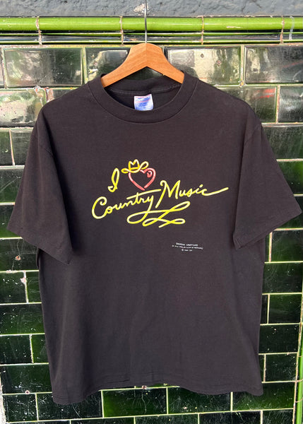 Vintage 1980s I Love Country Music T-shirt