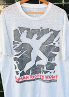 Vintage 1988 Human Rights Now! x Reebok World Tour T-shirt