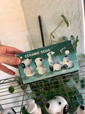 Vintage 4 Ceramic Dogs Boxed Lot