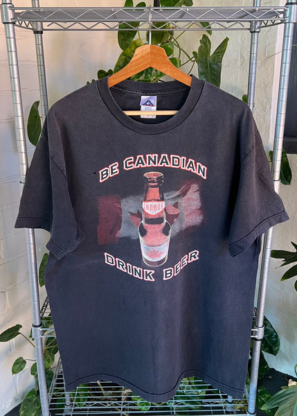 Vintage Be Canadian Drink Beer T-shirt