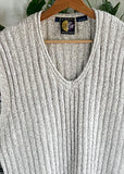 Vintage 90s Quaterback Knit Sweater Vest