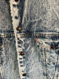 Vintage 1980s Levi’s Denim Boa Acid Wash Rare Jacket