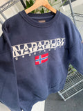 Vintage Napapijri Geographic Crewneck Jumper