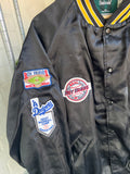 Vintage 90s Dunbrooke x Roy Hobbs Baseball Silk Bomber Jacket