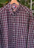 Vintage 90s Tommy Hilfiger Plaid Button Up Shirt