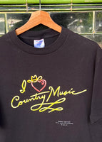 Vintage 1980s I Love Country Music T-shirt