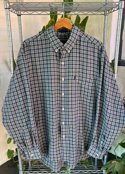 Vintage 90s John Kevin Plaid Button Up Shirt