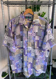 Vintage 90s Chase Art Print Short Sleeve Button Up Shirt