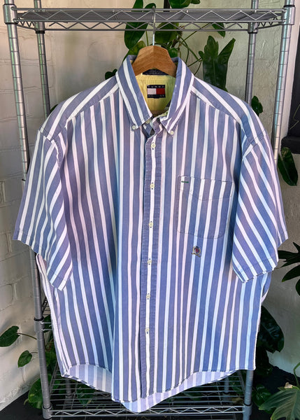 Vintage 90s Tommy Hilfiger Striped Button Up Shirt