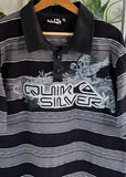 Vintage Y2K Quiksilver Striped Polo