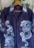 Vintage Y2K Closed Dragon Button Up Shirt