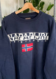 Vintage Napapijri Geographic Crewneck Jumper