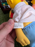 Vintage 1990 The Simpsons x Burger King Plastic Head Plush Toys lot of 4