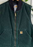 Vintage Carharrt Green Denim Vest