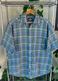Vintage 90s Dockers Plaid Button Up Shirt