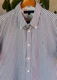 Vintage Tommy Hilfiger Striped Short Sleeve Button Up Shirt