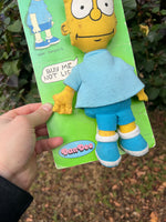Vintage 1990 The Simpsons Bart Rag Doll Carded Toy