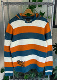 Vintage Y2K Quiksilver Striped Knit Hoodie