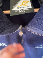 Vintage 90s Canterbury x Wallabies Rugby 1/3 Zip Fleece Jumper
