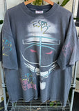 Vintage 90s ESPN2 Xtreme Roller Hockey Rare AOP Faded T-shirt