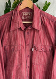 Vintage Levi’s Red Tab Striped Button Up Shirt