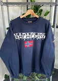 Vintage Napapijri Geographic Crewneck Jumper