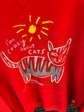 Vintage 80s Ken Done ‘I’m crazy about cats’ Art Jumper