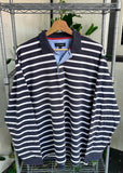 Vintage Duchamp Striped Long Sleeve Polo