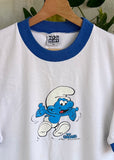 Vintage 1996 The Smurfs Rare Top Heavy Ringer T-shirt