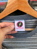 Vintage 90s Lightning Bolt USA Striped Surf T-shirt