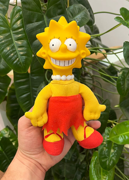 Vintage 1990 The Simpsons ‘Lisa Simpson’ Plastic Head Plush Toy