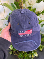 Vintage 90s Polo Ralph USA Lauren Big Flag Hat