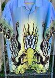 Vintage Y2K Hawaii Coast Highway Dragon Button Up Shirt