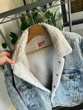 Vintage 1980s Levi’s Denim Boa Acid Wash Rare Jacket
